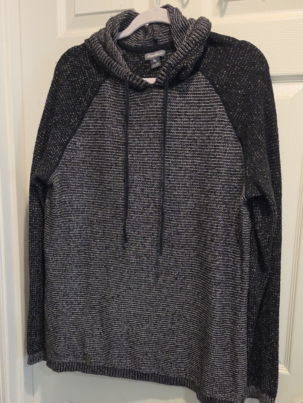 Eddie Bauer Black & Gray Turtleneck Knit Sweater